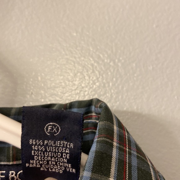 BUGLE BOY PLAID BUTTON UP SHIRT GREEN SIZE XL VINTAGE - Picture 9 of 9